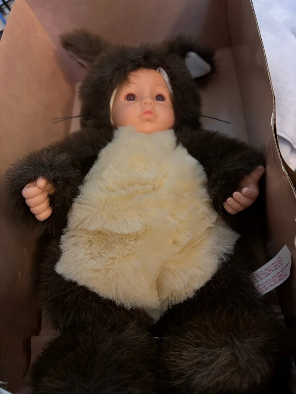 🐿️ Vintage Anne Geddes Baby Squirrel 15 inch Doll - Unused in box